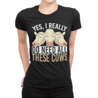 Cow Lover Farmer Farm Animal Farming Funny Cow Ladies Fitted T-shirt | Artistshot