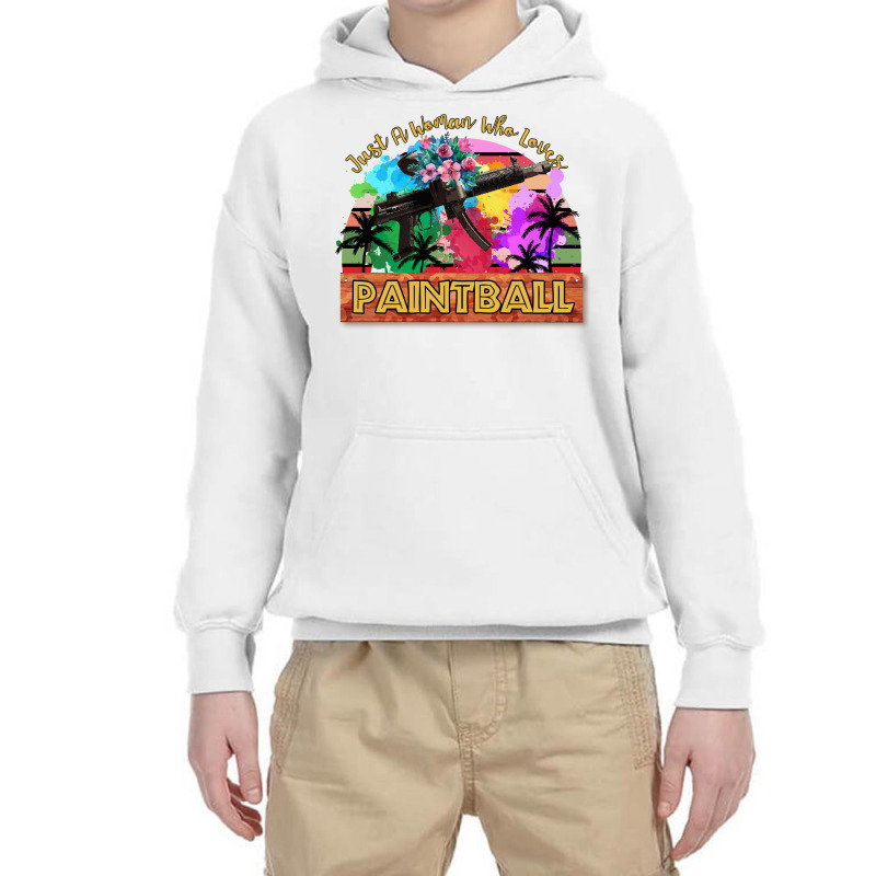 Just A Woman Who Loves Paintball Youth Hoodie | Artistshot