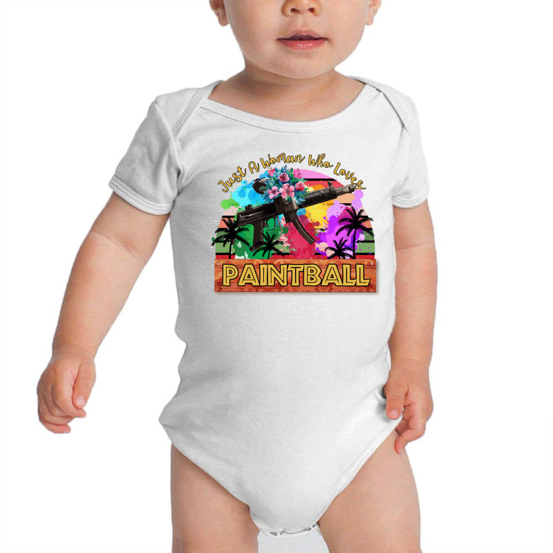 Just A Woman Who Loves Paintball Baby Bodysuit | Artistshot