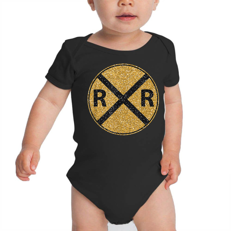 Railroad Rail Crossing Sign Attention Train Come T Shirt Baby Bodysuit | Artistshot