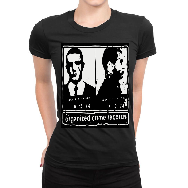 Organized Crime Record Ladies Fitted T-Shirt by redQuinn | Artistshot