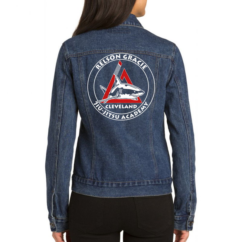 Relson Gracie Cleveland Jiu Jitsu Red Belt T Shirt Ladies Denim Jacket by AbidahToenges | Artistshot