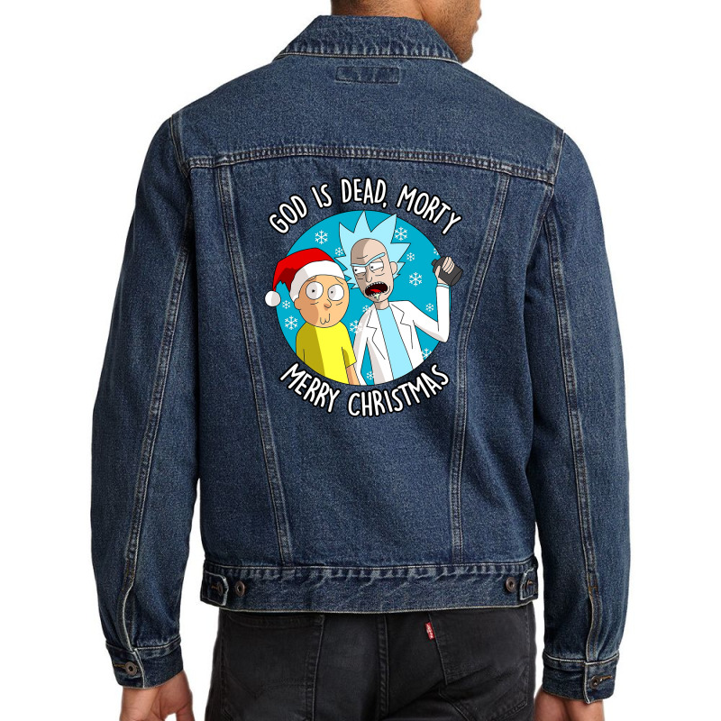 God Is Dead Merry Christmas Men Denim Jacket | Artistshot