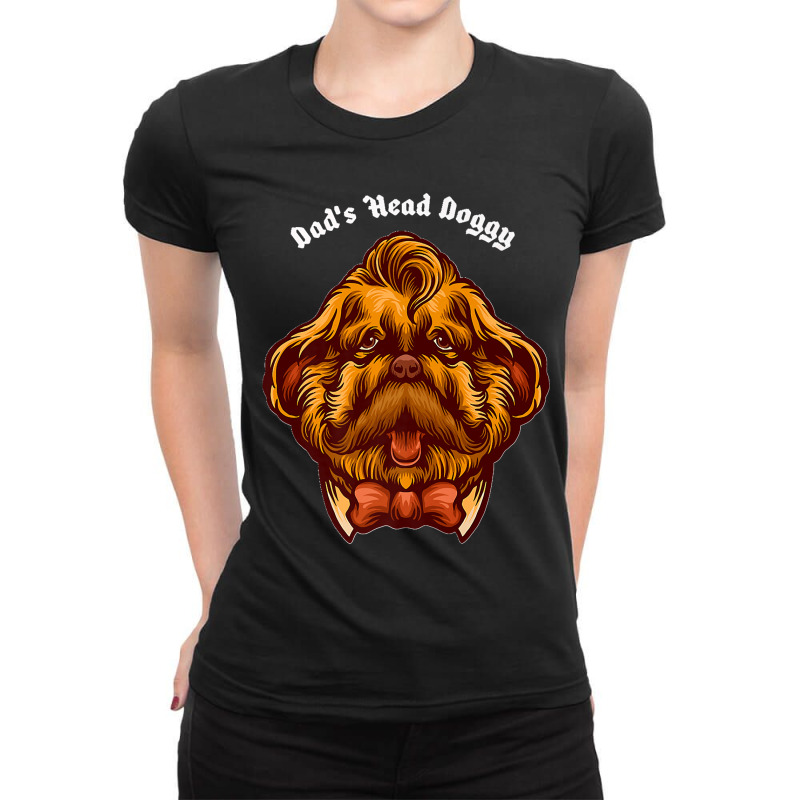 Dad's Bast Friend Head Of House Father's Day Favorite Dog Premium Ladies Fitted T-Shirt by WirtzRichard | Artistshot