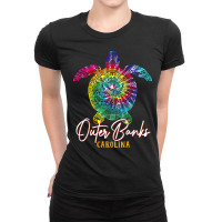 Outer Banks Tie Dye Sea Turtle Carolina Family Vacation T Shirt Ladies Fitted T-shirt | Artistshot