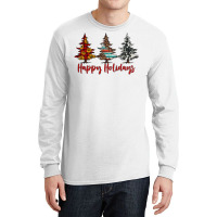 Happy Holidays Christmas Trees Long Sleeve Shirts | Artistshot