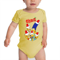 The Simpsons Funny Family - Merry Christmas - Happy Xmas Baby Bodysuit | Artistshot