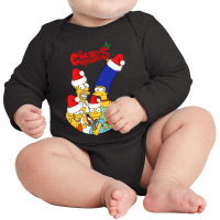 The Simpsons Funny Family - Merry Christmas - Happy Xmas Long Sleeve Baby Bodysuit | Artistshot