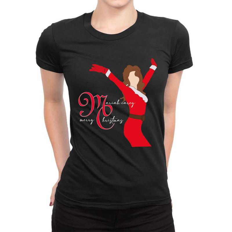 Mariah Carey Merry Christmas Ladies Fitted T-Shirt by coşkun | Artistshot