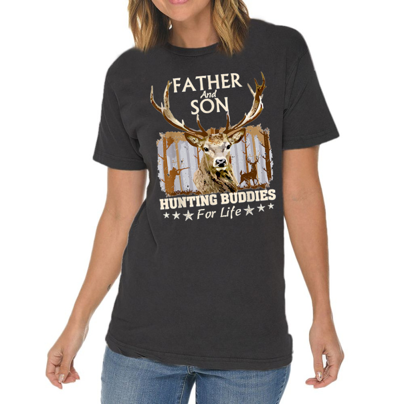 Father And Son Hunting Buddies For Life Gift For Dad Vintage T-shirt | Artistshot