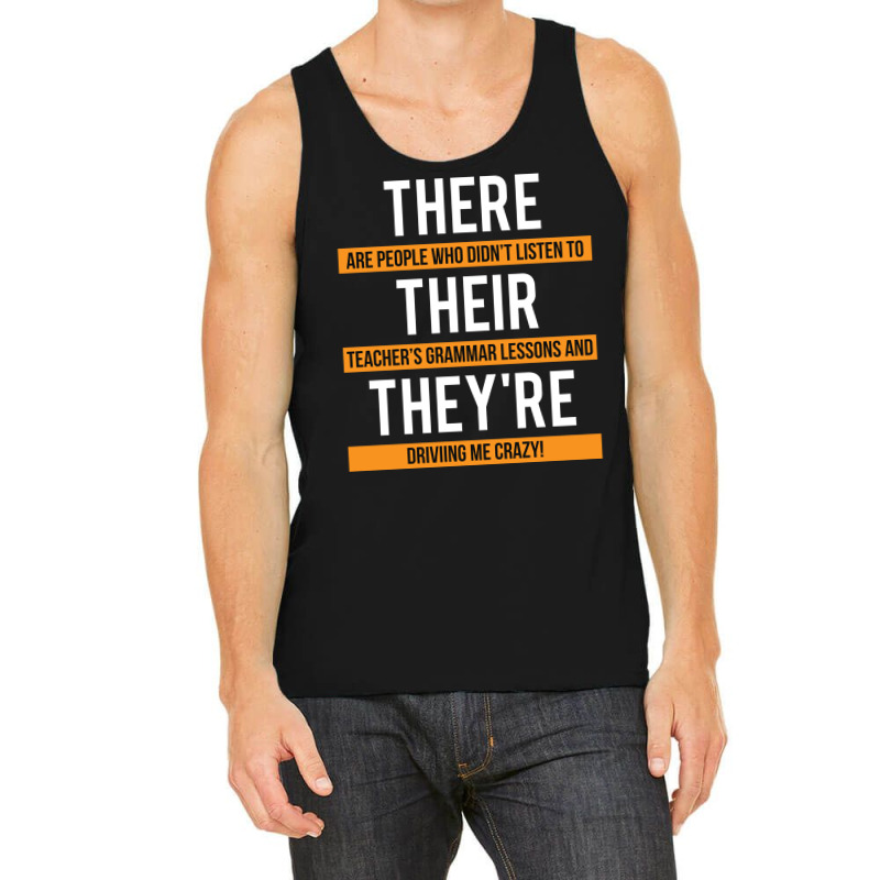 Funny Teacher Grammar Lesson Tank Top by althubich | Artistshot