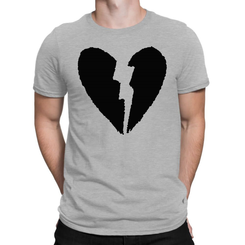 Custom Broken Heart T-shirt By Blqs Apparel - Artistshot