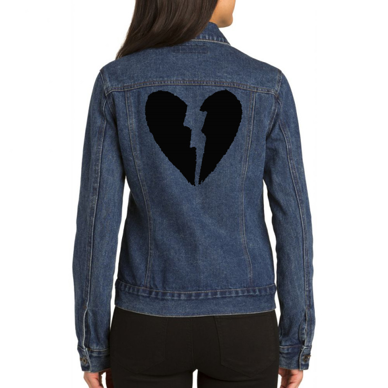 Broken Heart Ladies Denim Jacket | Artistshot