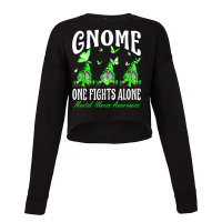 Gnome One Fights Alone Mental Illness Awareness Cropped Sweater | Artistshot