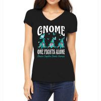 Gnome One Fights Alone Obsessive Compulsive Disorder Women's V-neck T-shirt | Artistshot