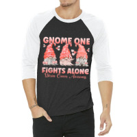 Gnome One Fights Alone Peach  Uterine Cancer Awareness 3/4 Sleeve Shirt | Artistshot