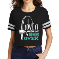 I Love It When She Bends Over Funny Angling Fish T Shirt Scorecard Crop Tee | Artistshot