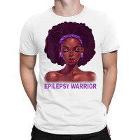 Womens Afro African American Black Woman Epilepsy Warrior T Shirt T-shirt | Artistshot