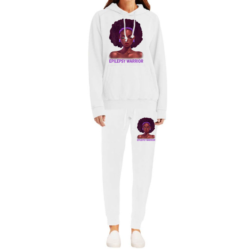 Womens Afro African American Black Woman Epilepsy Warrior T Shirt Hoodie & Jogger Set | Artistshot