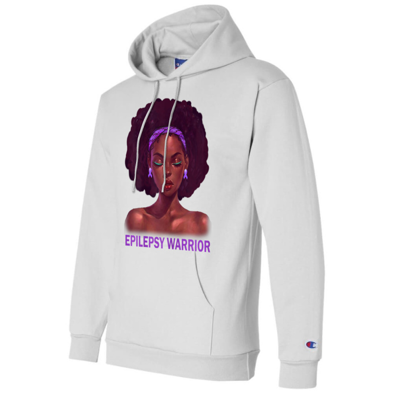 Womens Afro African American Black Woman Epilepsy Warrior T Shirt Champion Hoodie | Artistshot