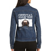 Funny Official Napping Sleeping Black And Tan Coonhound Ladies Denim Jacket | Artistshot