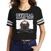 Funny Official Napping Sleeping Black And Tan Coonhound Scorecard Crop Tee | Artistshot