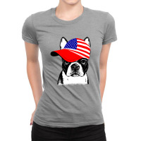 American Boston Terrier Ladies Fitted T-shirt | Artistshot