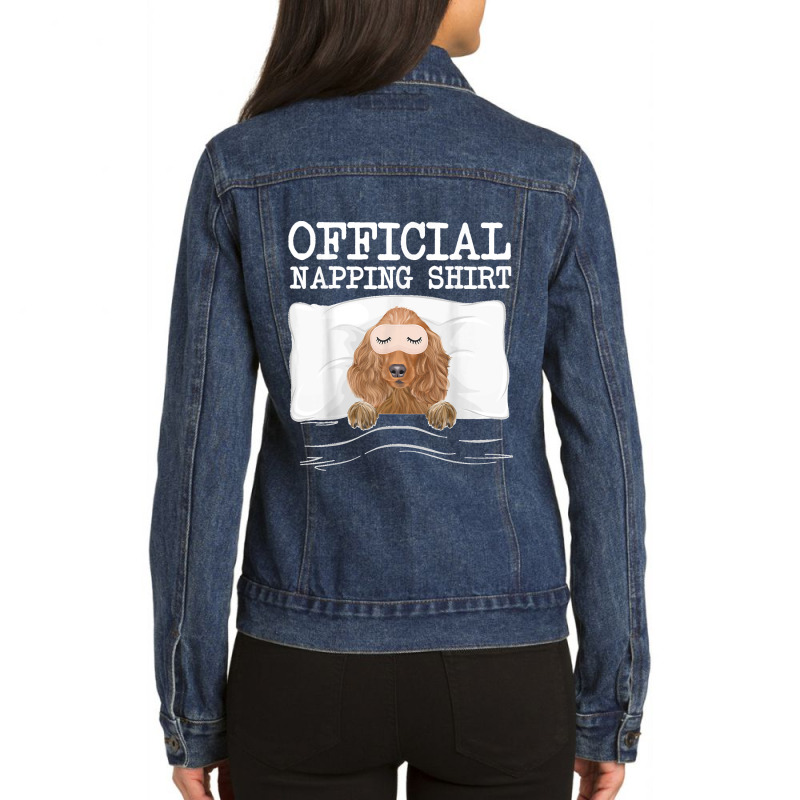 Funny Official Napping Sleeping Cocker Spaniel Ladies Denim Jacket by EaglesonBonnie | Artistshot