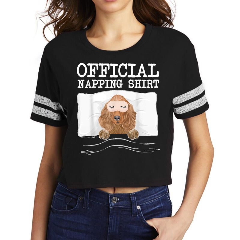 Funny Official Napping Sleeping Cocker Spaniel Scorecard Crop Tee by EaglesonBonnie | Artistshot