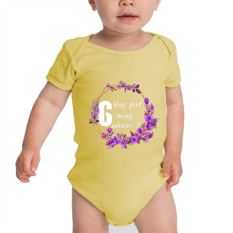 Stay 6 Feet Away Please, Floral Social Distance Shirt, Quarantine Shir Baby Bodysuit | Artistshot