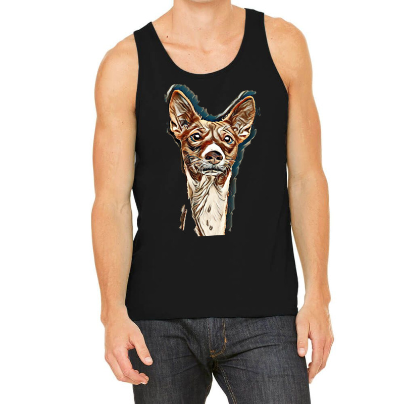 Dog Basenji Ears Face Tank Top by Kemnabi | Artistshot