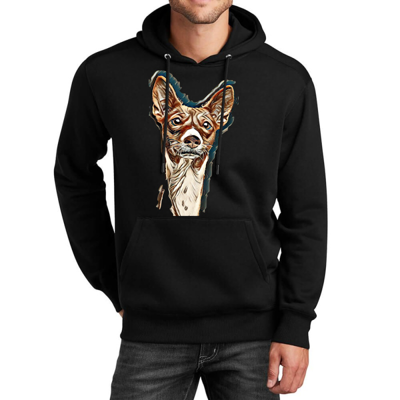 Dog Basenji Ears Face Unisex Hoodie by Kemnabi | Artistshot