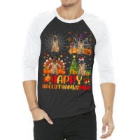 Halloween Thanksgiving Christmas Malinois Dog Hallothanksmas 3/4 Sleeve Shirt | Artistshot