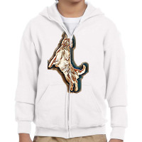 Dog Golden Retriever Sitting Youth Zipper Hoodie | Artistshot