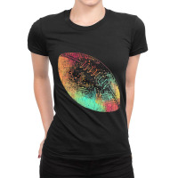 Football Player Gifts For Men Women Colorful Football Ball Ladies Fitted T-shirt | Artistshot