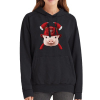 Firefighter Pig Fireman Boys Kids Fire Rescue Farm Animal 249 Vintage Hoodie | Artistshot