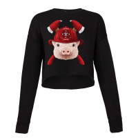 Firefighter Pig Fireman Boys Kids Fire Rescue Farm Animal 249 Cropped Sweater | Artistshot