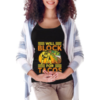 Will Block For Tacos Football Player Lineman Maternity Scoop Neck T-shirt | Artistshot