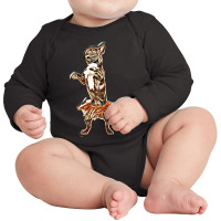 Dog Isolated Dancing Tutu Long Sleeve Baby Bodysuit | Artistshot