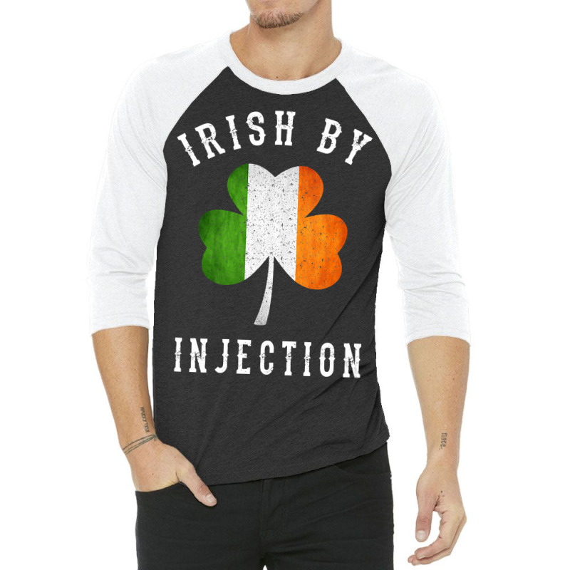 Womens Funny Irish By Injections   St Patricks Day Gift Vneck 3/4 Sleeve Shirt | Artistshot