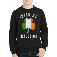 Womens Funny Irish By Injections   St Patricks Day Gift Vneck Youth Sweatshirt | Artistshot