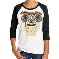 Dog Funny Binocular Animal Youth 3/4 Sleeve | Artistshot