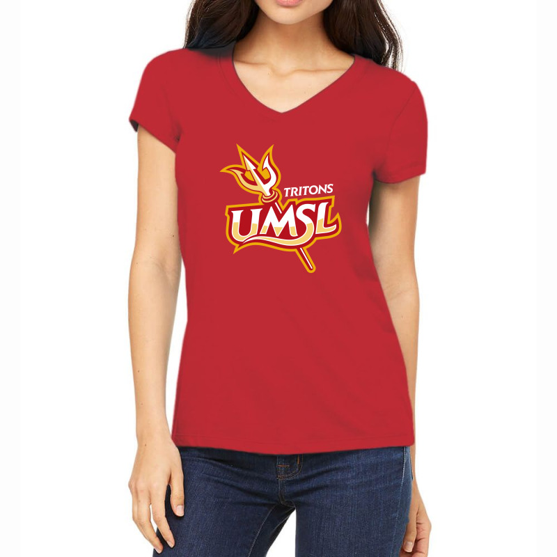 Ruby Red - The Umsl Tritons Women's V-Neck T-Shirt by cuthbertalbion | Artistshot