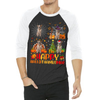 Halloween Christmas Australian Cattle Dog Hallothanksmas 3/4 Sleeve Shirt | Artistshot