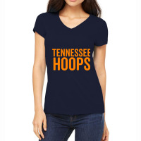 Tennessee Hoops  Basketball Fan Orange White Cheer Tee Women's V-neck T-shirt | Artistshot