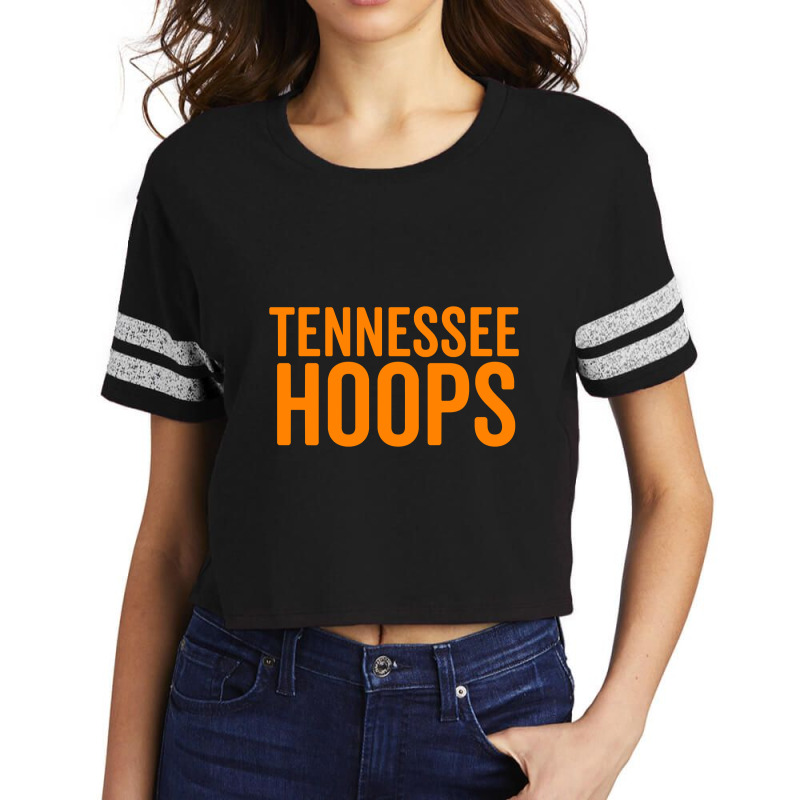 Tennessee Hoops Shirt Basketball Fan Orange White Cheer Tee Scorecard Crop Tee by bakien89 | Artistshot