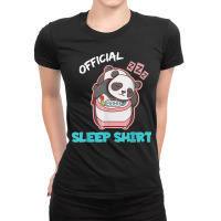 Funny Exercise Extra Rice Panda Pun Lazy Official Sleep Ladies Fitted T-shirt | Artistshot