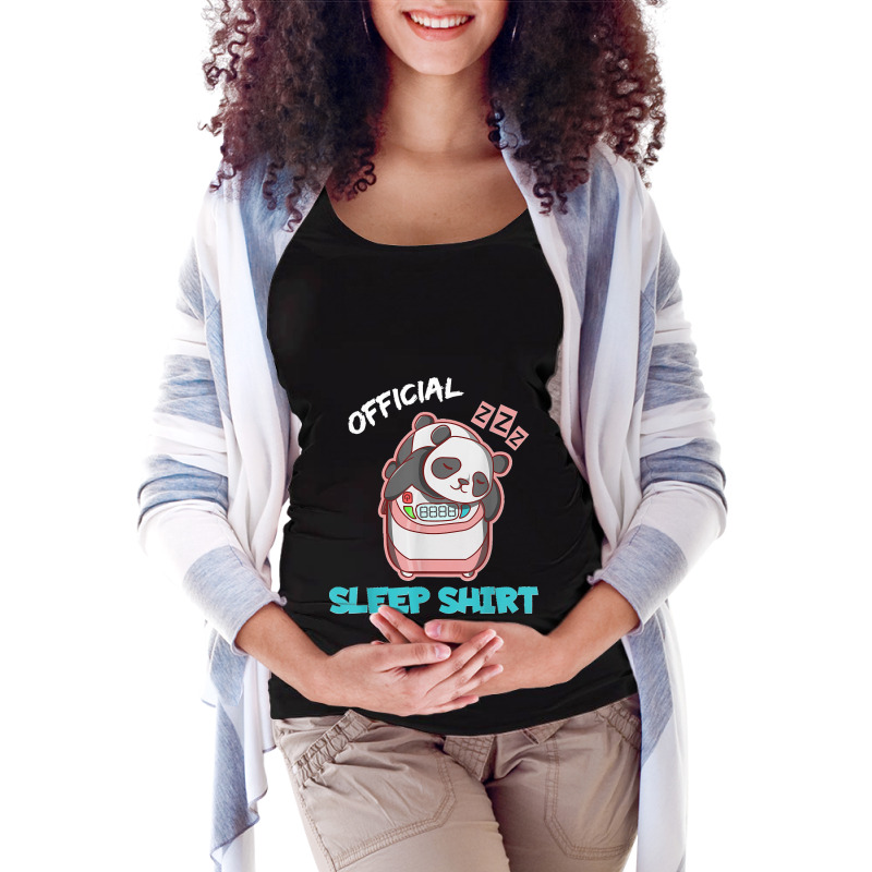 Funny Exercise Extra Rice Panda Pun Lazy Official Sleep Maternity Scoop Neck T-shirt by WirtzRichard | Artistshot