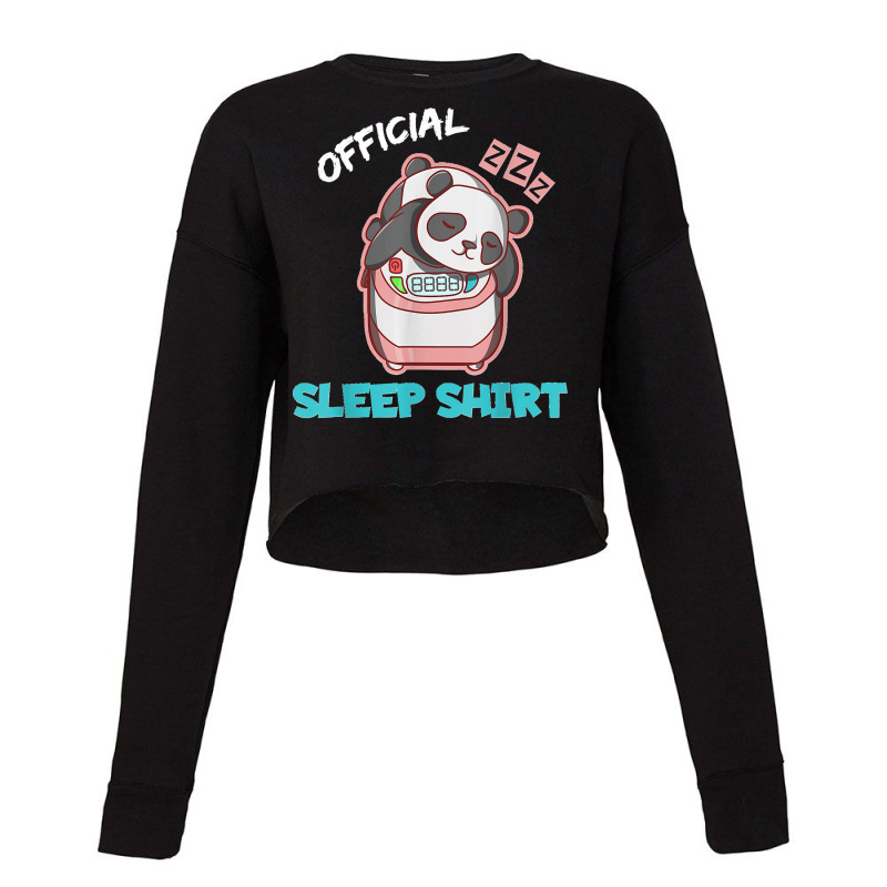 Funny Exercise Extra Rice Panda Pun Lazy Official Sleep Cropped Sweater by WirtzRichard | Artistshot