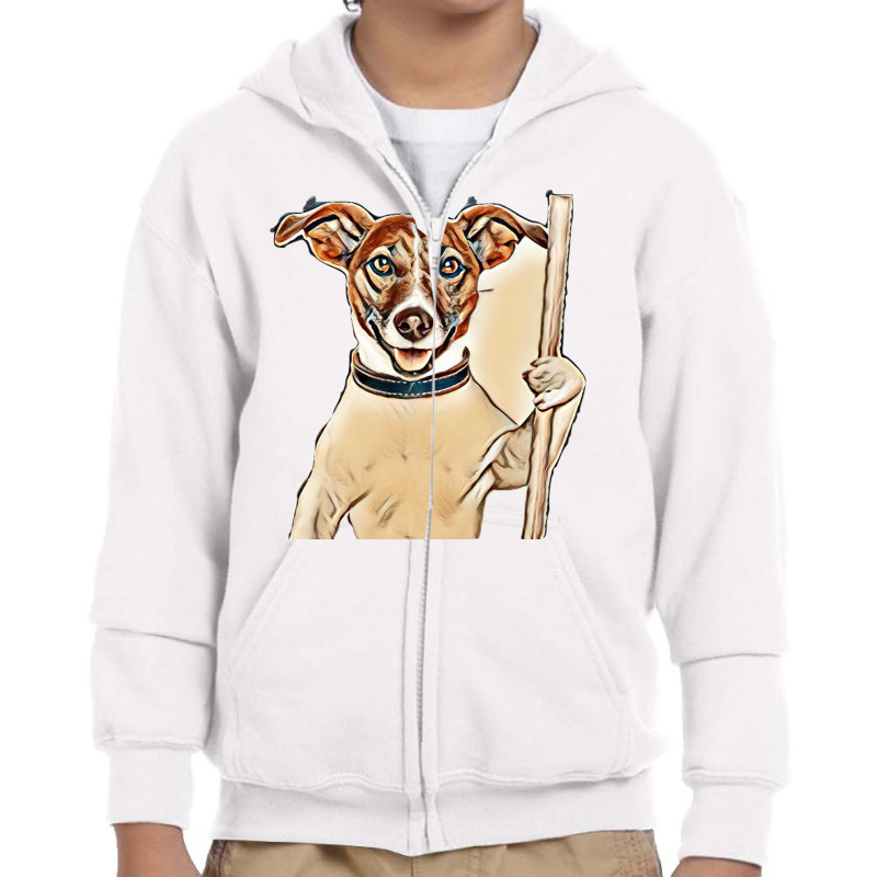 Dog Sign Hold Pet Youth Zipper Hoodie by Kemnabi | Artistshot